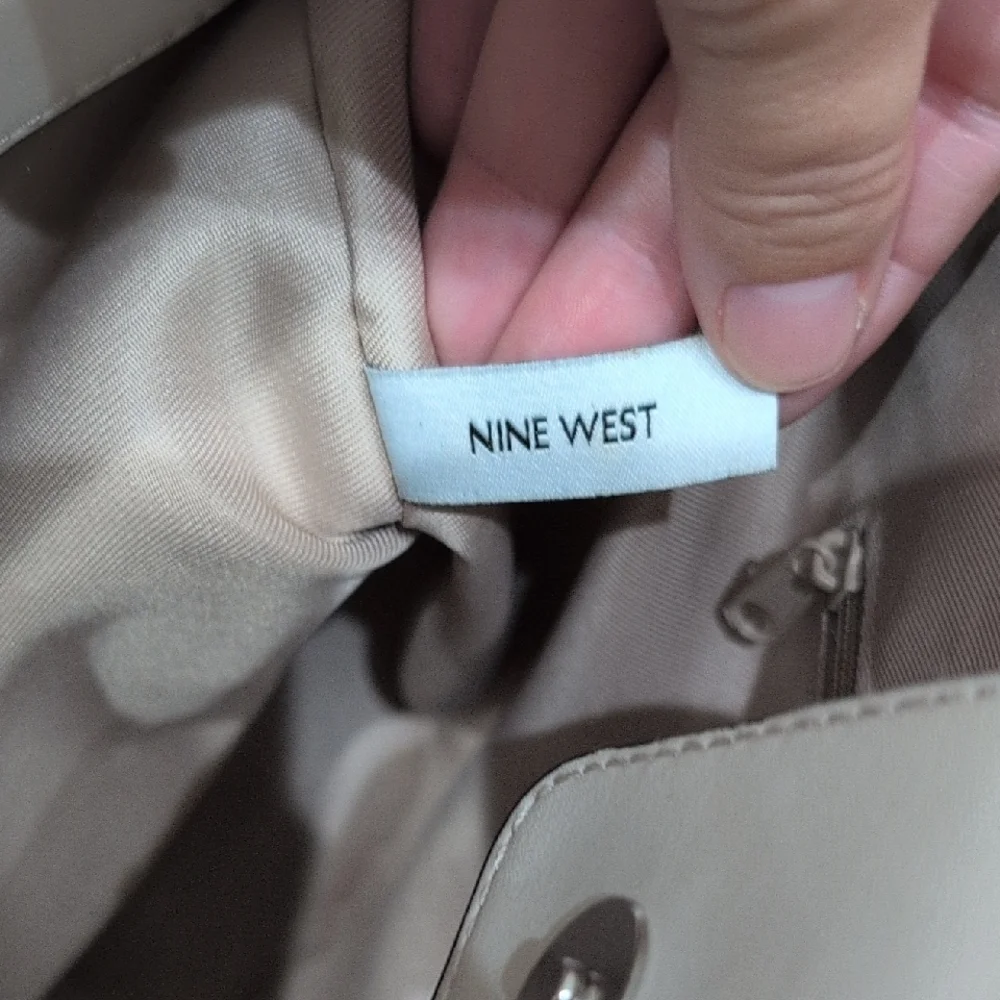 Nine West Cream Quilted Tote